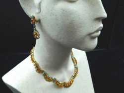 anc amber rhinestone set side